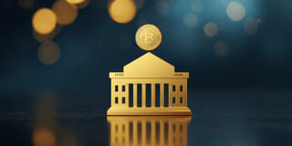 Grafika w stylu dziennikarskim dotycząca instytucjonalnego zainteresowania ETF-ami na kryptowaluty