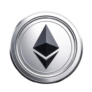 Unoszący się graficzny symbol monety Ethereum (ETH)
